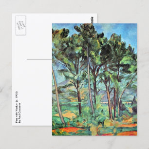Pine with Viaduct by Paul Cezanne, Vintage Art Postcard