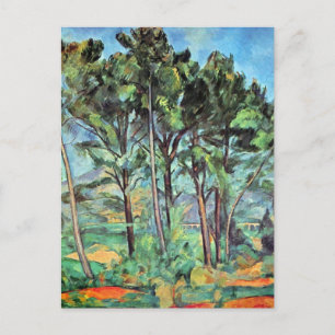 Pine with Viaduct by Paul Cezanne, Vintage Art Postcard