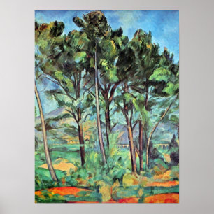Pine with Viaduct by Paul Cezanne, Vintage Art Poster