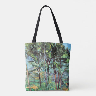 Pine with Viaduct by Paul Cezanne, Vintage Art Tote Bag