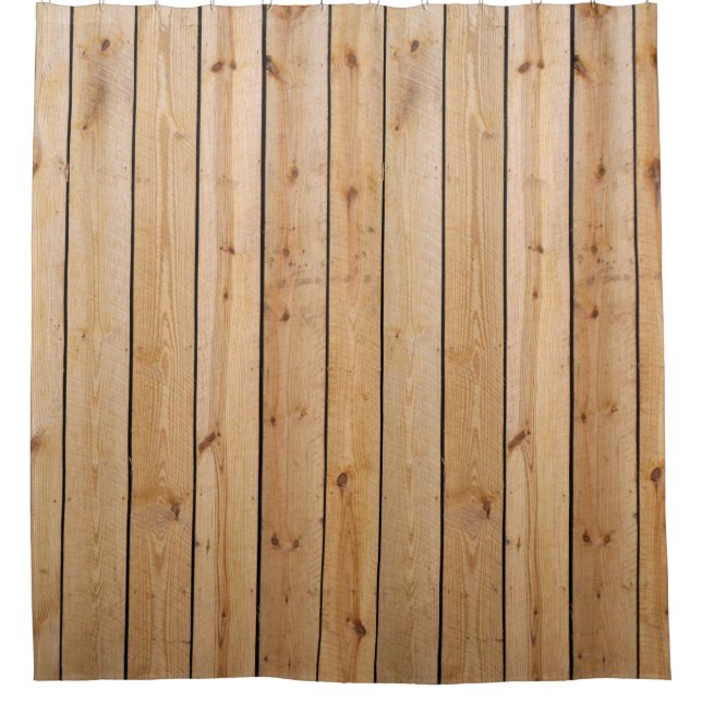 Pine Wood Boards Shower Curtain (Front)