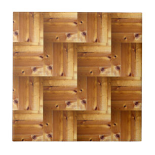 Pine Wood Herringbone Pattern Ceramic Tile
