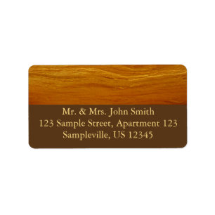 Pine Wood I Faux Wooden Texture Label