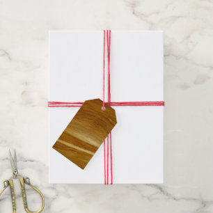 Pine Wood II Faux Wooden Texture Gift Tags