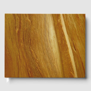 Pine Wood II Faux Wooden Texture Guest Book