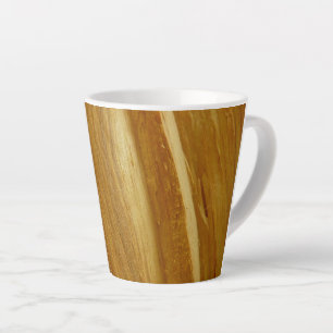 Pine Wood II Faux Wooden Texture Latte Mug