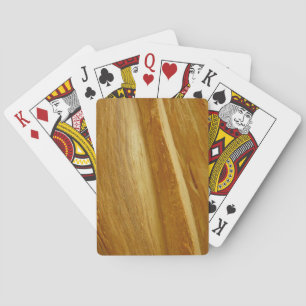Pine Wood II Faux Wooden Texture Playing Cards