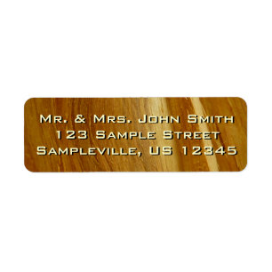 Pine Wood II Faux Wooden Texture Return Address Label