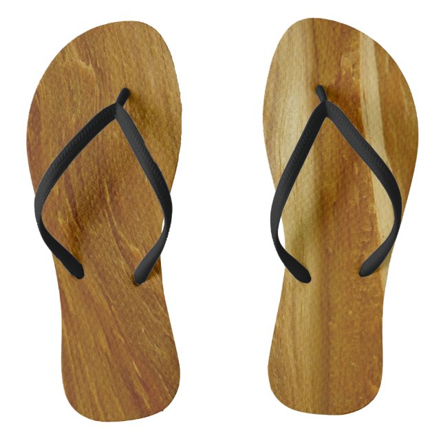 Pine Wood II Faux Wooden Texture Thongs (Footbed)