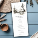 Pine Woods Landscape Sketch Wedding Program<br><div class="desc">If you need any other matching product or customisation,  kindly message via Zazzle.</div>