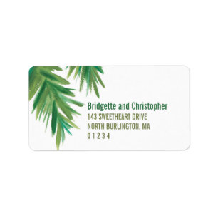 Pine Woods Watercolor Address Label