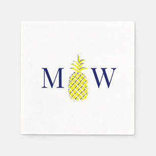Pineapple #11 Couple 2 Initial Monogram DIY Colour Napkin