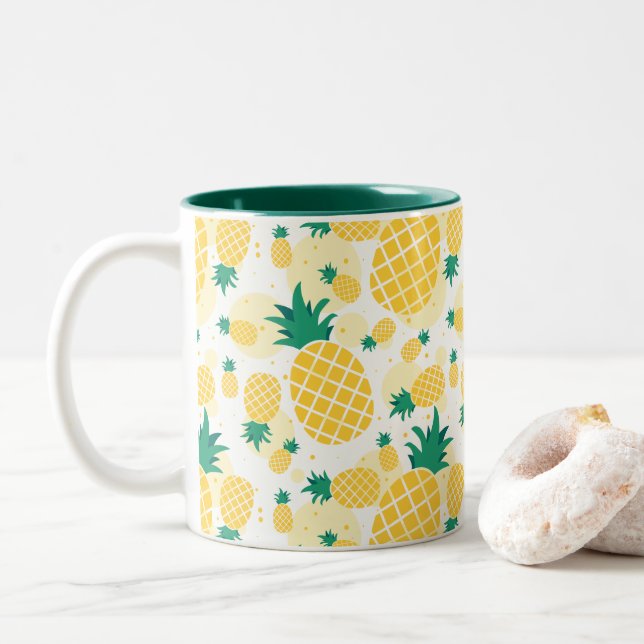 Pineapple 11 oz Two-Tone Mug (With Donut)