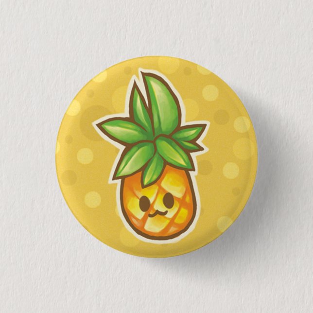 Pineapple:3 3 Cm Round Badge (Front)