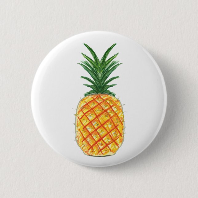 Pineapple 6 Cm Round Badge (Front)