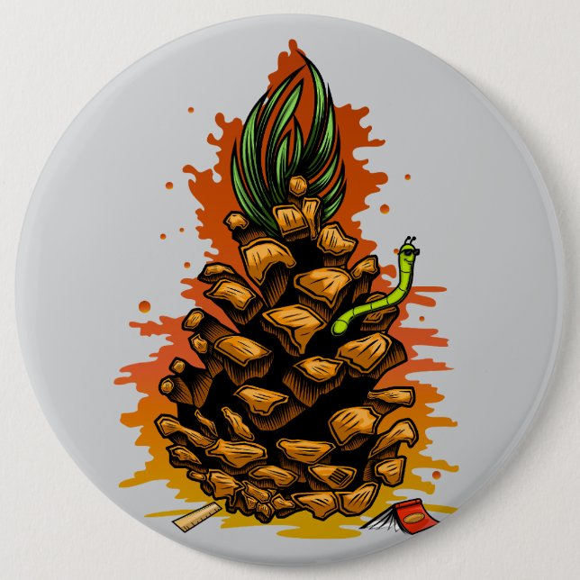 PineApple 6 Cm Round Badge (Front)