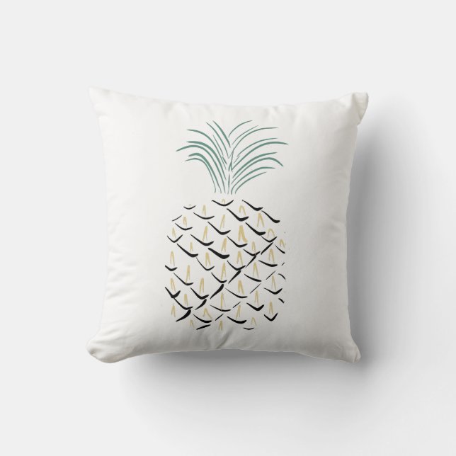 Pineapple Abstract Art Cushion (Front)