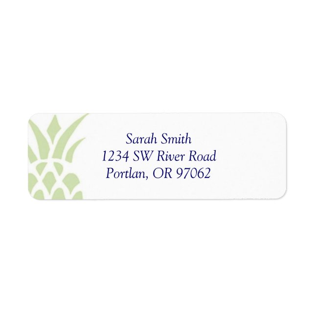 Pineapple Address Label Return Address Label (Front)
