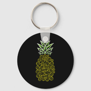 Pineapple Aloha Beaches Hawaii Beach Volleyball -  Key Ring