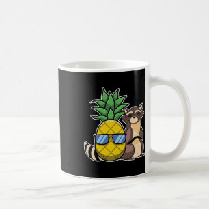 Pineapple Aloha Beaches Hawaii Racoon Gift - Raco Coffee Mug