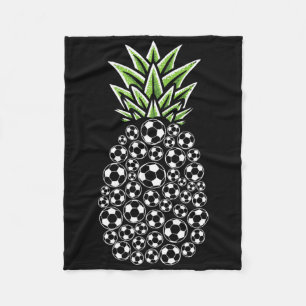 Pineapple Aloha Beaches Hawaii Soccer Fleece Blanket
