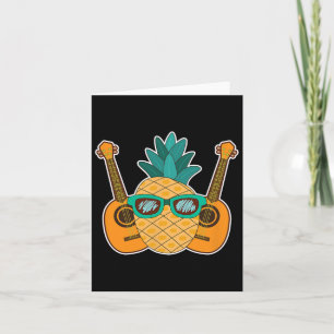 Pineapple Aloha Beaches Hawaii Ukulele Gift - Guit Card