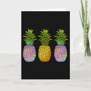Pineapple Aloha Hawaii Hawaiian Fruit Summer Vacat Card