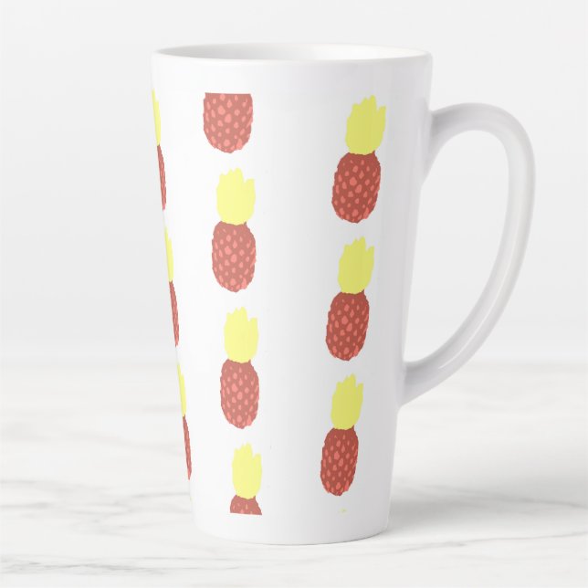Pineapple Aluminium Water Bottle Latte Mug (Right)