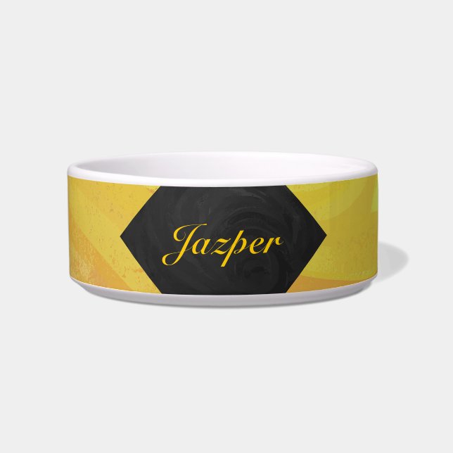 Pineapple and Black Monogram Bowl (Front)