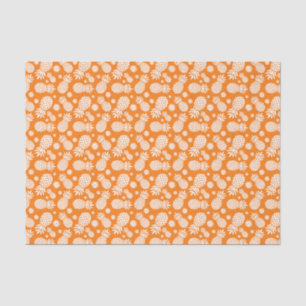 Pineapple and daisy orange white tissue paper