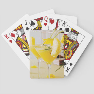 Pineapple and ginger Fresca cocktail Playing Cards