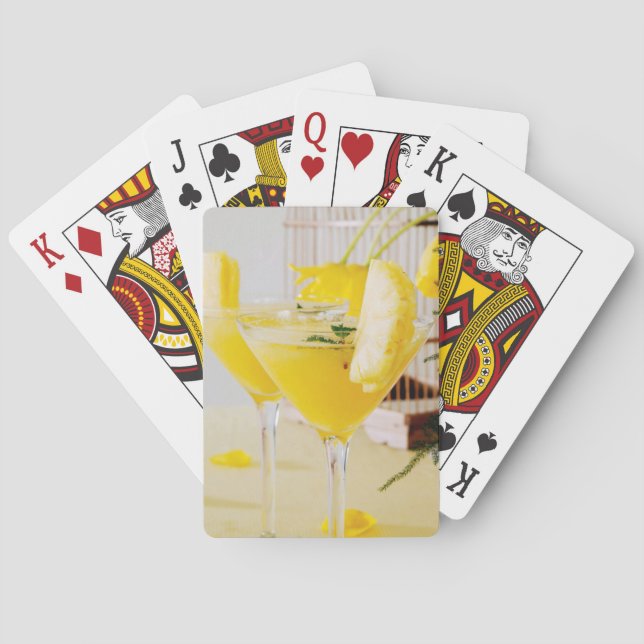 Pineapple and ginger Fresca cocktail Playing Cards (Back)