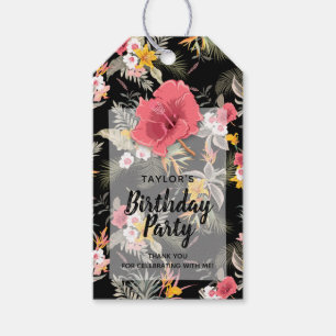 Pineapple and Hibiscus Birthday Party Thank You Gift Tags