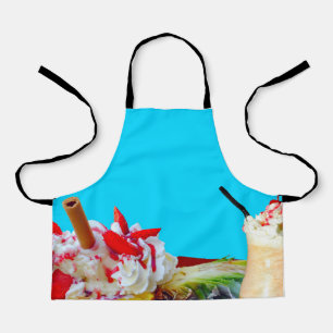 Pineapple and ice cream with a fruit smoothie  apron