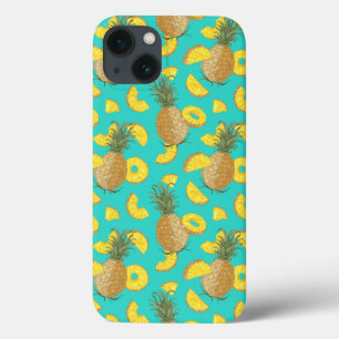 Pineapple And Palm Leaves iPhone 13 Case