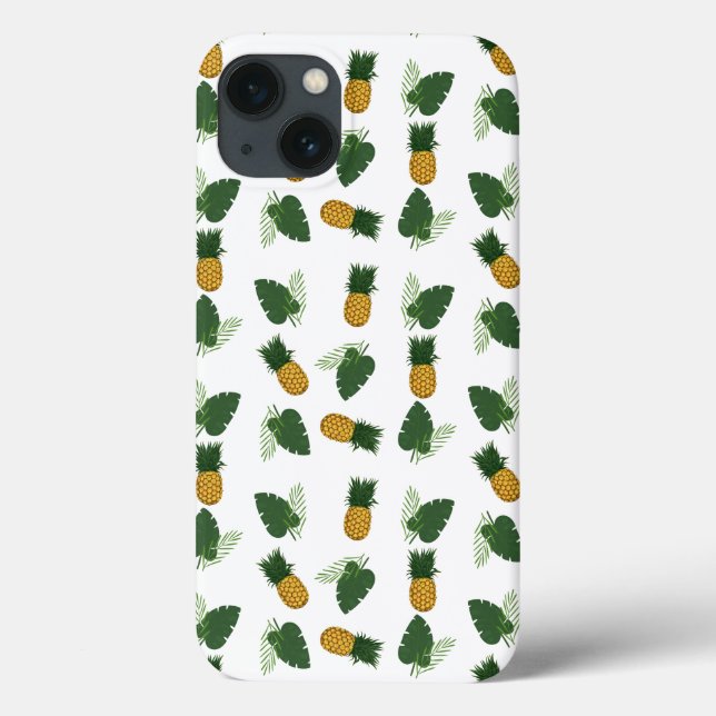 Pineapple And Palm Leaves Case-Mate iPhone Case (Back)