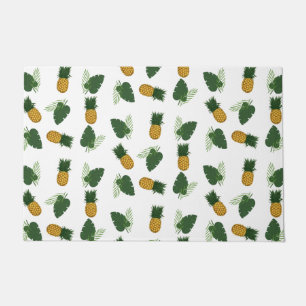 Pineapple And Palm Leaves Doormat