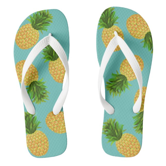 Pineapple Aqua Thongs (Footbed)