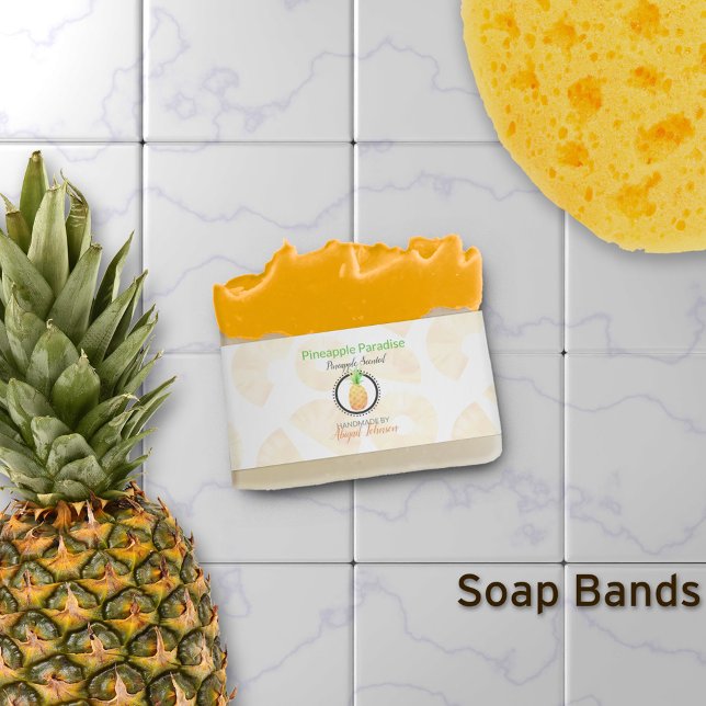 Pineapple Artisan Soap Band Wrap Packaging Invitation Belly Band (Creator Uploaded)