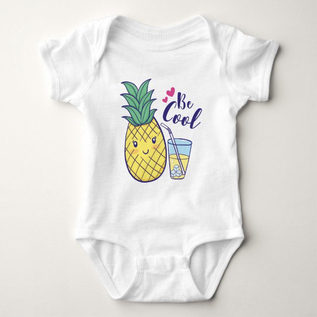Pineapple  baby bodysuit (Front)