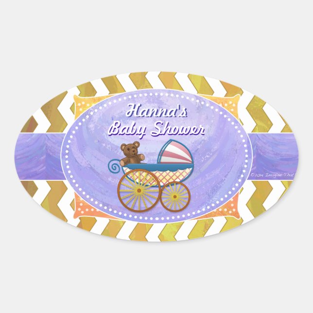 Pineapple Baby Stuff Oval Sticker (Front)