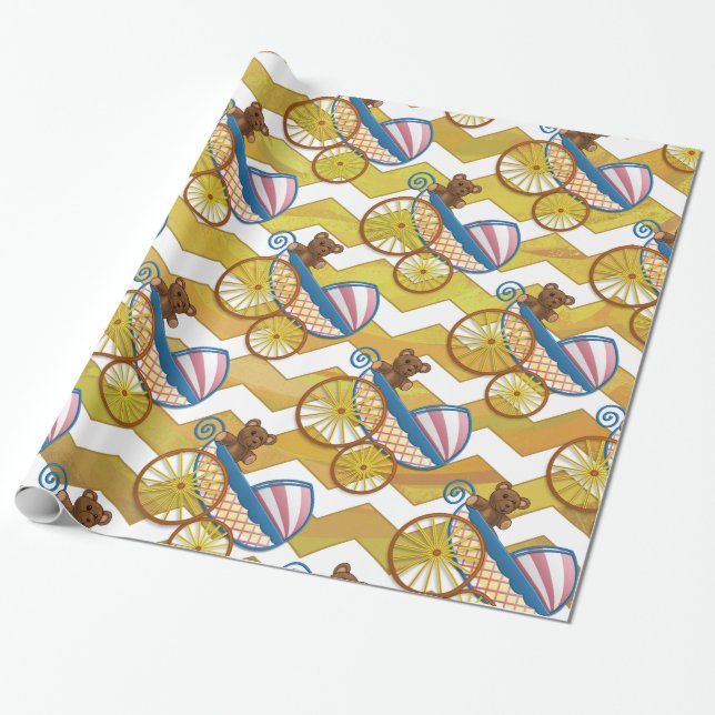 Pineapple Baby Stuff Wrapping Paper (Unrolled)
