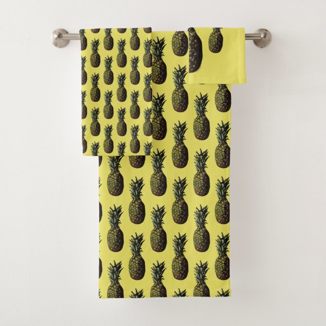 Pineapple Bath Towels, Wash Cloths (Insitu)