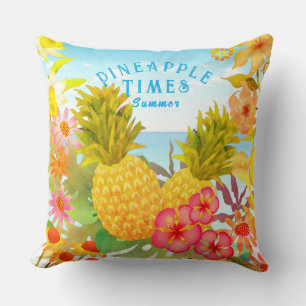 Pineapple Beach Floral Cushion