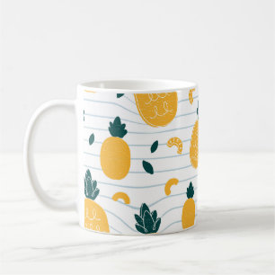Pineapple Beauty: Hand Drawn Pattern Coffee Mug