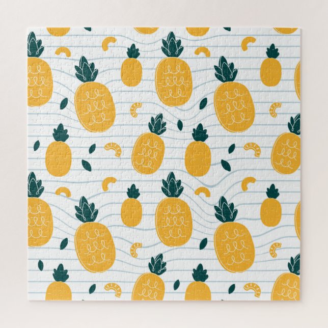 Pineapple Beauty: Hand Drawn Pattern Jigsaw Puzzle (Vertical)