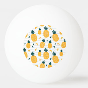 Pineapple Beauty: Hand Drawn Pattern Ping Pong Ball