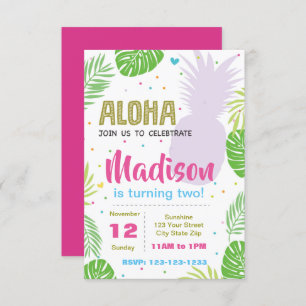 Pineapple Birthday Invite