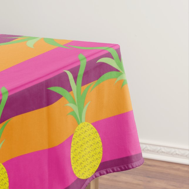 Pineapple Birthday Party Tablecloth (In Situ)