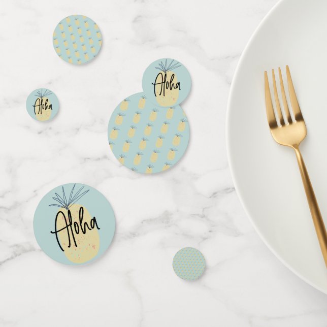Pineapple Birthday Tropical Summer Aloha Party Confetti (Group)
